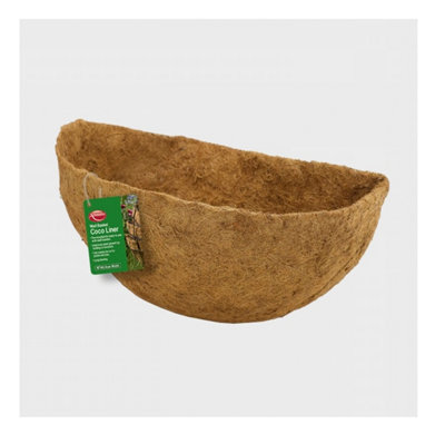 16 Inch Wall Basket Coco Liner Premoulded Natural Garden Plant Basket