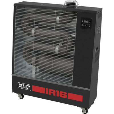 16 kW Industrial Infrared Diesel Heater - 50L Fuel Tank - Overheat Protection