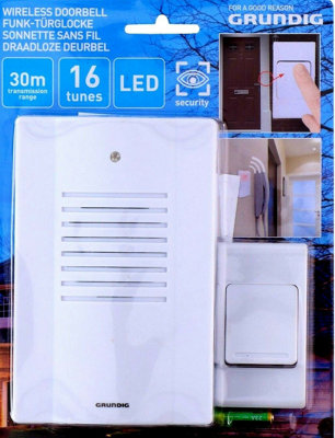 16 Melody Wireless Ring Door Bell Battery Operated 30M Range Chime IP20 LED UK