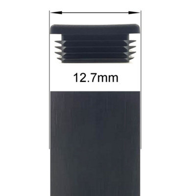 16 Pack - 12mm Square Furniture Tube Inserts End Stoppers for Table ...