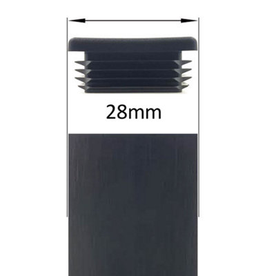16 Pack - 28mm Square Furniture Tube Inserts Caps End Stoppers for ...