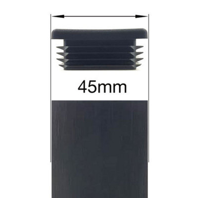 16 Pack - 45mm Square Furniture Tube Inserts Caps End Stoppers for ...