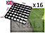 16 Pack (4m²) - Neat Plastics Gravel/Grass Grid Paver Path Base Mat FOR Greenhouse Deck Turf Lawn Shed Garden