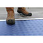16 PACK Vinyl Floor Tile - Peel & Stick Backing - 457.2 x 457.2mm - Blue Tread