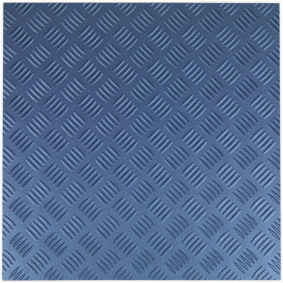 16 PACK Vinyl Floor Tile - Peel & Stick Backing - 457.2 x 457.2mm - Blue Tread - 5