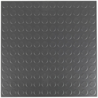 16 PACK Vinyl Floor Tile - Peel & Stick Backing - 457.2 x 457.2mm - Silver Coin - 5