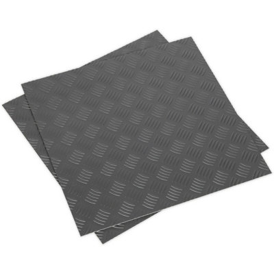 16 PACK Vinyl Floor Tile - Peel & Stick Backing - 457.2 x 457.2mm - Silver Tread