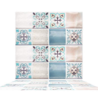 16 Pcs 15.4x15.4cm 3D Tile Stickers | DIY at B&Q