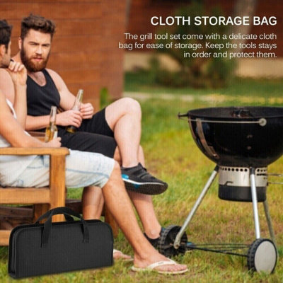 16 PCS Stainless Steel BBQ Tools Set Outdoor Cooking Barbecue Utensil ...