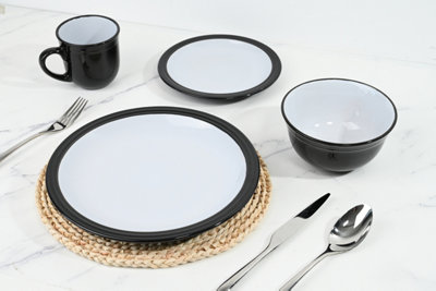 16-piece Camden Black Dinner Set