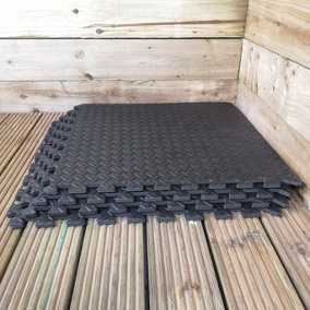 16 Piece EVA Foam Floor Protective Floor Mats 60x60cm Each For Gyms, Camping, Hot Tub Flooring Mats Covers 5.76 sqm (62 sq ft)