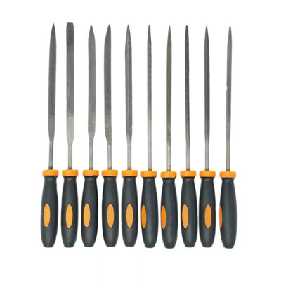 16 Piece Hand & Needle File Kit Wood Metal Plastic Files in Case