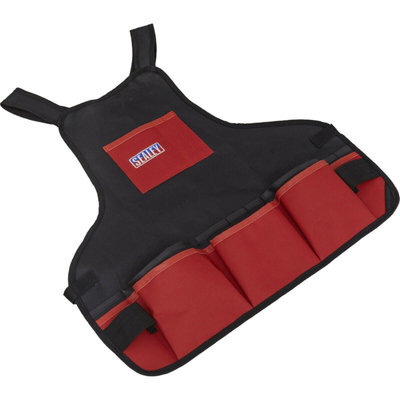 16 Pocket & 2x Hammer Loop Mechanics Tool Apron / Tool Belt Storage