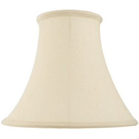 16" Round Bell Handmade Lamp Shade Cream Fabric Classic Table Light Bulb Cover