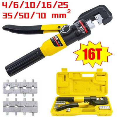 Yuhtech 10 Tons Hydraulic Crimping Tool, 8 Dies Manual Electric Cable...