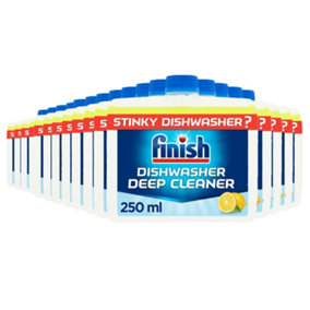 16 x Finish Dishwasher cleaner Lemon 250ml Dual Action Clean Grease & Limescale