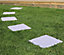 16 x Plastic Patio Stepping Stones - Weatherproof Concrete Effect Anti-Slip Square Paving Slabs - Each Measure 30 x 30cm