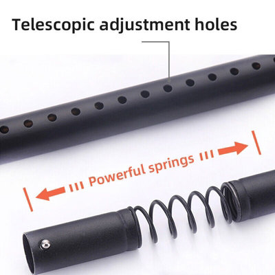 160-210cm Telescopic Net Voile Tension Curtain Rail Pole Rod Rods ...