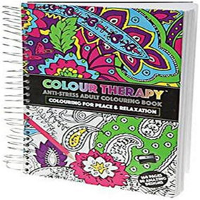 160 Page A5 Colour Therapy Book Anti Stress Adult Relaxing Art Hard Back Gift