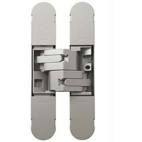 160 x 32mm Concealed Heavy Duty Hinge Fits Unrebated Doors Champagne