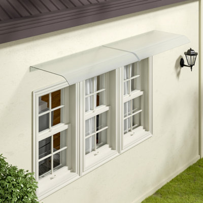 160 x 50 cm Window Awning Door Canopy Modern PET Material Front Door Canopy Window Door Cover for Rain Snow Protection