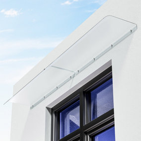 160 x 50 cm Window Awning Door Canopy Modern PET Material Front Door Canopy Window Door Cover for Rain Snow Protection