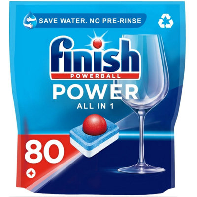 160 x Finish Powerball All In One Max Dishwasher Powerful Clean Tablets