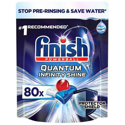 160 x Finish Quantum Infinity Shine Dishwasher Clean Shield Protector Tablets