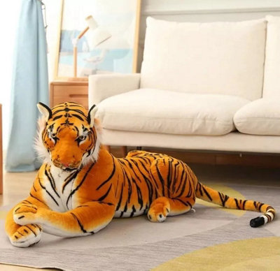 160Cm Giant Plush Lying Tiger Stuffed Animal Soft Cuddly Large Kids Realistic