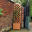 160cm Tall Wooden 40cm x 40cm Square Trellis Garden Planter