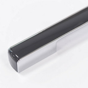 160mm Anthracite/Polished Chrome D Handle