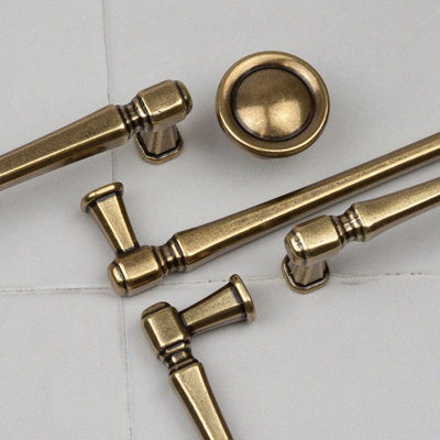 160MM ANTIQUE BRASS CABINET HANDLE RUSTIC GOLD CUPBOARD DOOR DRAWER PULL  WARDROBE FURNITURE REPLACEMENT UPCYCLE