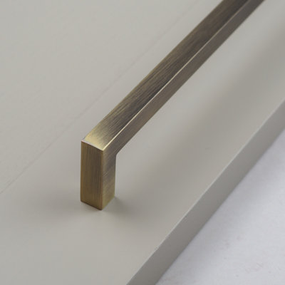 160mm Antique Brass Cabinet Handle Square Gold Kitchen Cupboard Door Drawer Pull Bathroom Bedroom Wardrobe Furniture Replacement