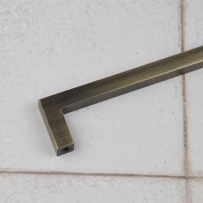 160mm Antique Brass Cabinet Handle Square Gold Kitchen Cupboard Door Drawer Pull Bathroom Bedroom Wardrobe Furniture Replacement