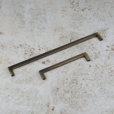 160mm Antique Brass Cabinet Handle Square Gold Kitchen Cupboard Door Drawer Pull Bathroom Bedroom Wardrobe Furniture Replacement