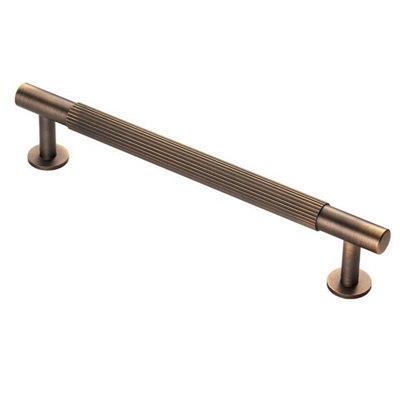 160mm Antique Brass Reeded Handle