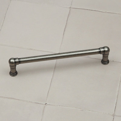 160mm Antique Pewter Cabinet Handle Kitchen Drawer Cupboard Industrial Pipe Pull