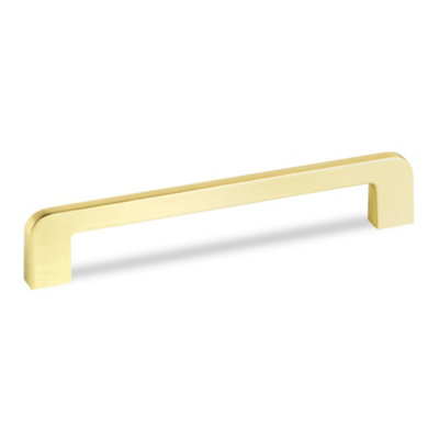 160mm Brushed Brass Cabinet Handle Curved Gold Kitchen Cupboard Door Drawer Pull Wardrobe Furniture Replacement Upcycle