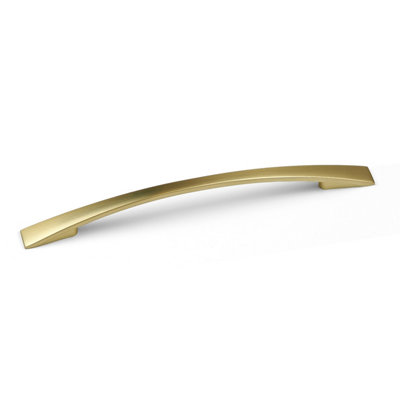 160mm Brushed Brass Cabinet Handle Gold Slim Bow Cupboard Door Drawer Pull Wardrobe Furniture Replacement Upcycle