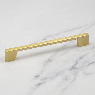 160mm Brushed Brass Cabinet Handle Gold Square Kitchen Cupboard Bar Pull Drawer Door Wardrobe