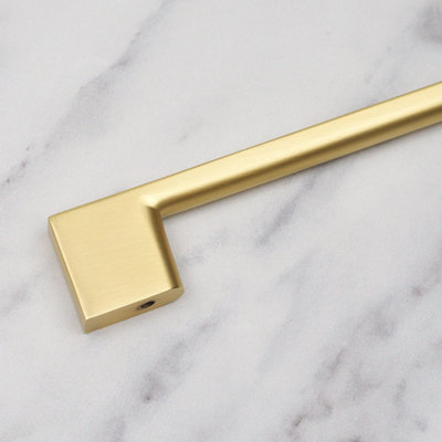 160mm Brushed Brass Cabinet Handle Gold Square Kitchen Cupboard Bar Pull Drawer Door Wardrobe