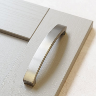 160mm Brushed Nickel Cabinet Handle Square Bow Cupboard Door Drawer Pull Wardrobe Furniture Replacement