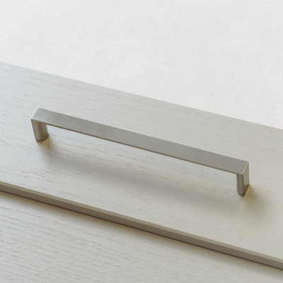 160mm Brushed Nickel Slim Square D Handle