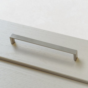 160mm Brushed Nickel Square D Handle