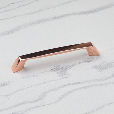 160mm Copper Cabinet Handle Rose Gold Kitchen Cupboard Door Drawer Pull Bathroom Bedroom Furniture Replacement Upcycle