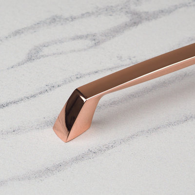 160mm Copper Cabinet Handle Rose Gold Kitchen Cupboard Door Drawer Pull Bathroom Bedroom Furniture Replacement Upcycle