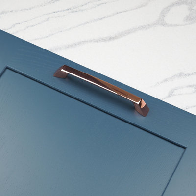 160mm Copper Cabinet Handle Rose Gold Kitchen Cupboard Door Drawer Pull Bathroom Bedroom Furniture Replacement Upcycle