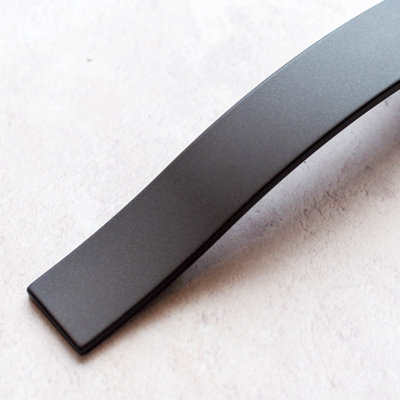 160mm Dark Grey Cabinet Handle Gun Metal Titanium Strap Kitchen Cupboard Door Drawer Pull Bathroom Bedroom Furniture Replacement