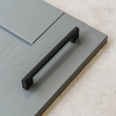 160mm Dark Grey Cabinet Handle Textured Knurled Gunmetal Kitchen Cupboard Door Drawer Pull Bathroom Bedroom Furniture Anthracite