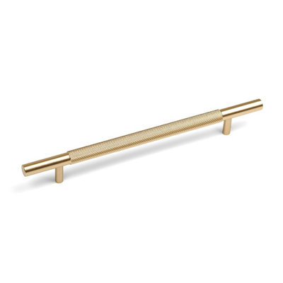 160mm Gold Brass Knurled Cabinet Handle Textured Cupboard Door Drawer T-Bar Pull Wardrobe Furniture Replacement Upcycle